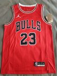 NBA 23 Jordan Bulls Maillot Rouge avec stripe AJ logo